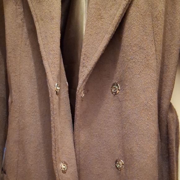 Luxurious Brown Faux Fur Collar Coat Vince Camuto OLIVE NWT M - Picture 9 of 14